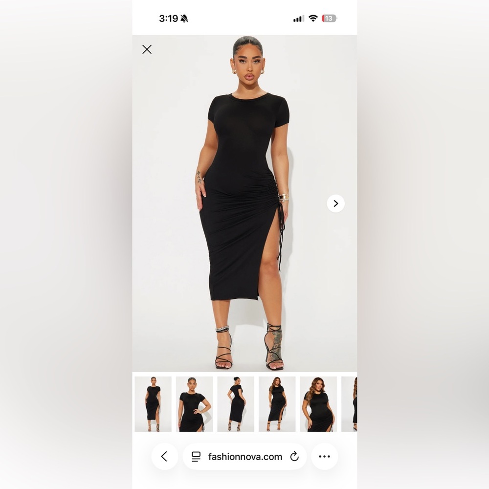 Fashion Nova Black Bodycon Dress